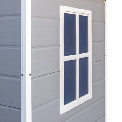 Redskabsskur Hesler 6044 141x141 cm Grå med Vindue
