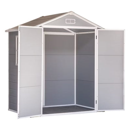 Redskabsskur Hesler 6044 141x141 cm Grå med Vindue