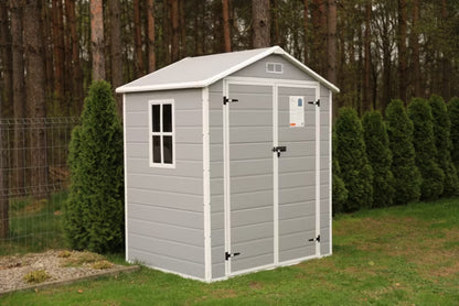 Redskabsskur Hesler 6044 141x141 cm Grå med Vindue