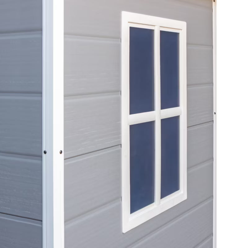 Redskabsskur Hesler 6044 141x141 cm Grå med Vindue