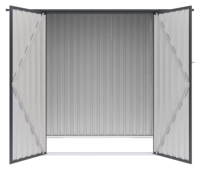 Redskabsskur KENT 222x149 cm Grå Metal