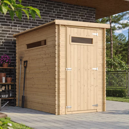 Redskabsskur M306A 144x239 cm Natur Træ 2,63 m²