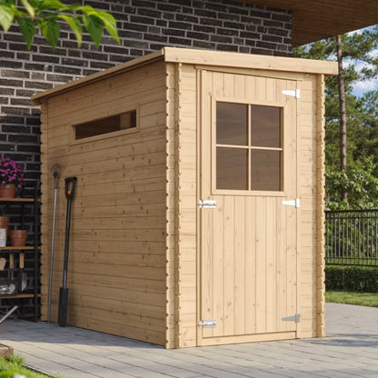 Redskabsskur M306M306G 2,63 m² Natur Træ med Gulv