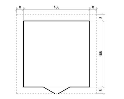 Redskabsskur M309 204x204 cm Træ Natur 3,53 m²