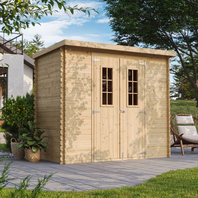 Redskabsskur M310C 239x142 cm Træ Natur 2,63 m²