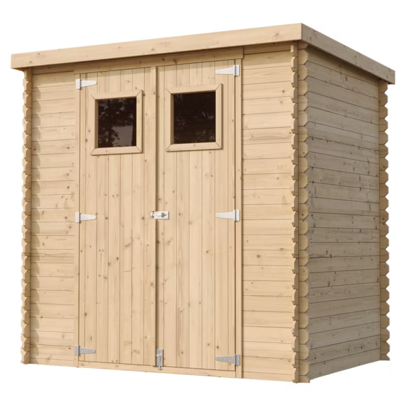 Redskabsskur M311 204x142 cm Træ Natur 2,22 m²