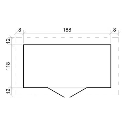 Redskabsskur M311 204x142 cm Træ Natur 2,22 m²