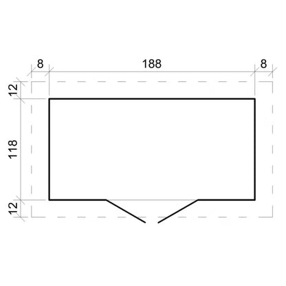 Redskabsskur M311C 2,22 m² Natur Træ