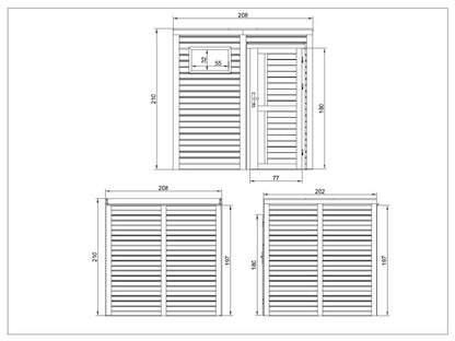 Redskabsskur M325F1 4,20 m² Natur Træ