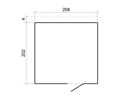 Redskabsskur M325F1 4,20 m² Natur Træ