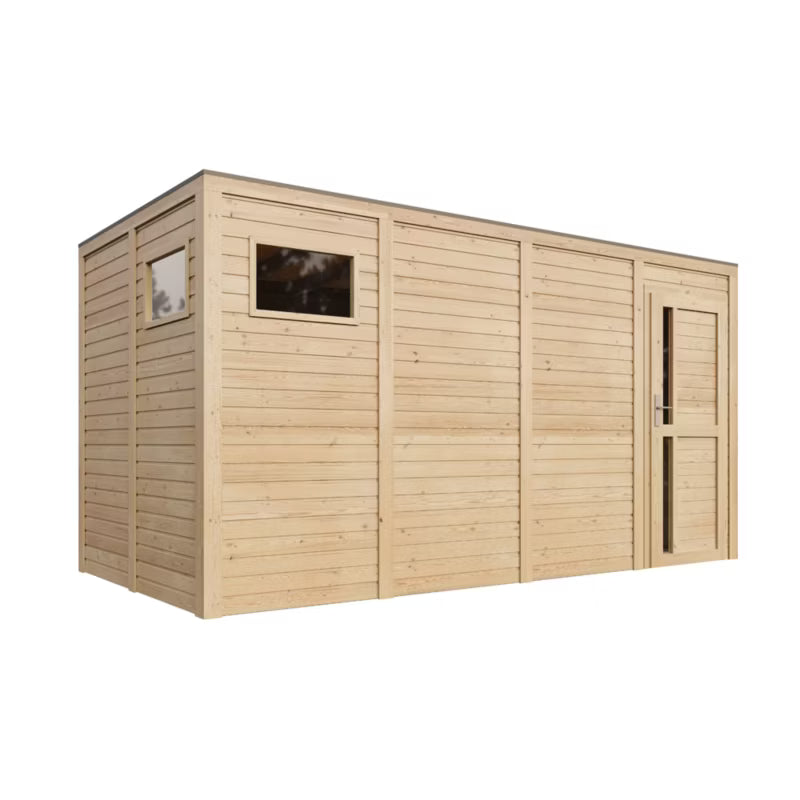 Redskabsskur M327F1 8,16 m² Natur Træ