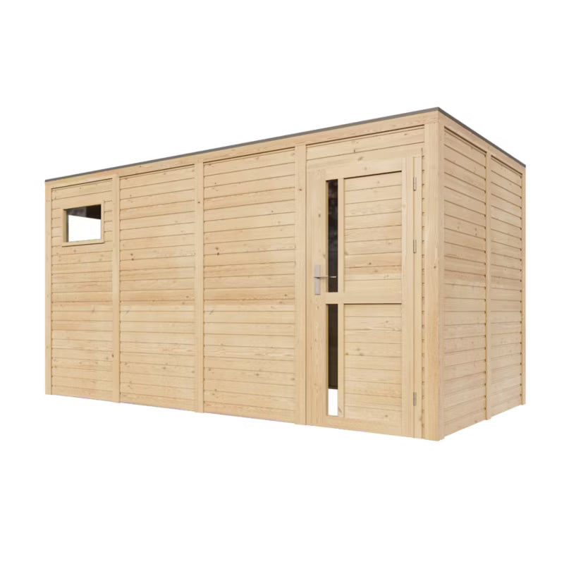 Redskabsskur M327F1 8,16 m² Natur Træ