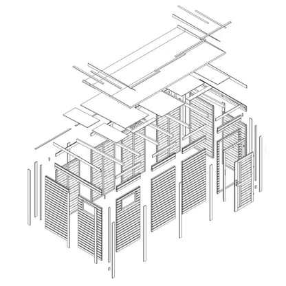 Redskabsskur M327F1 8,16 m² Natur Træ