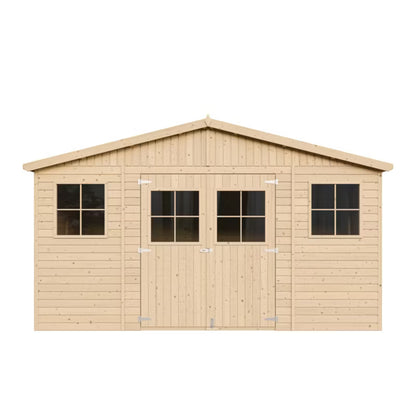 Redskabsskur M331M331G 12 m² Natur Træ med Gulv