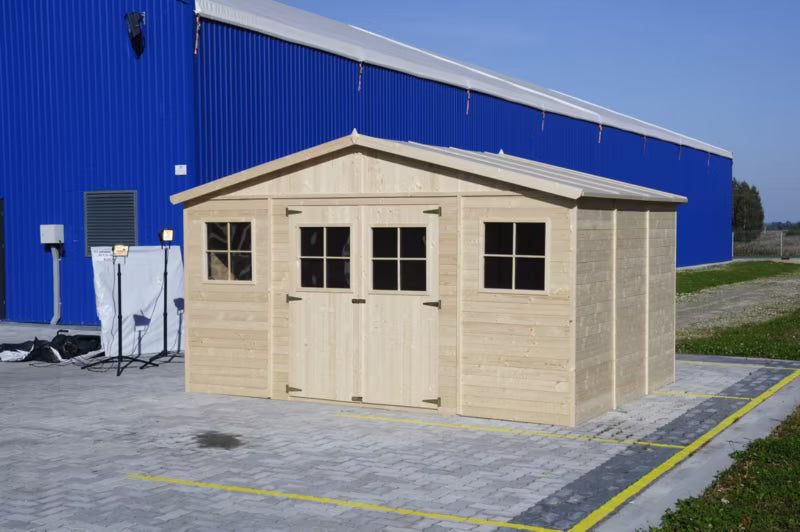 Redskabsskur M331M331G 12 m² Natur Træ med Gulv