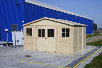 Redskabsskur M331M331G 12 m² Natur Træ med Gulv