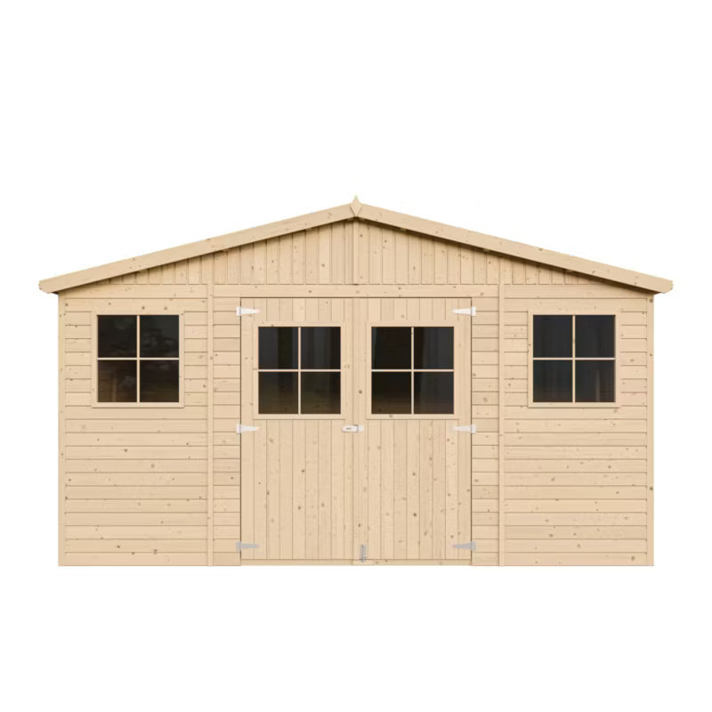 Redskabsskur M331M331G 12 m² Natur Træ med Gulv