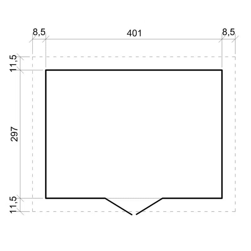 Redskabsskur M331M331G 12 m² Natur Træ med Gulv