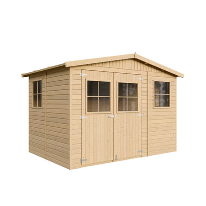Redskabsskur M334 324x216 cm Træ Natur 6 m²