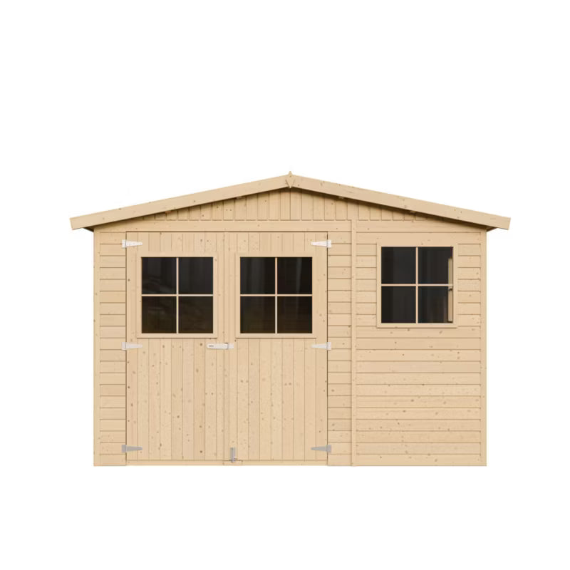 Redskabsskur M336 324x416 cm 12 m² Natur Træ