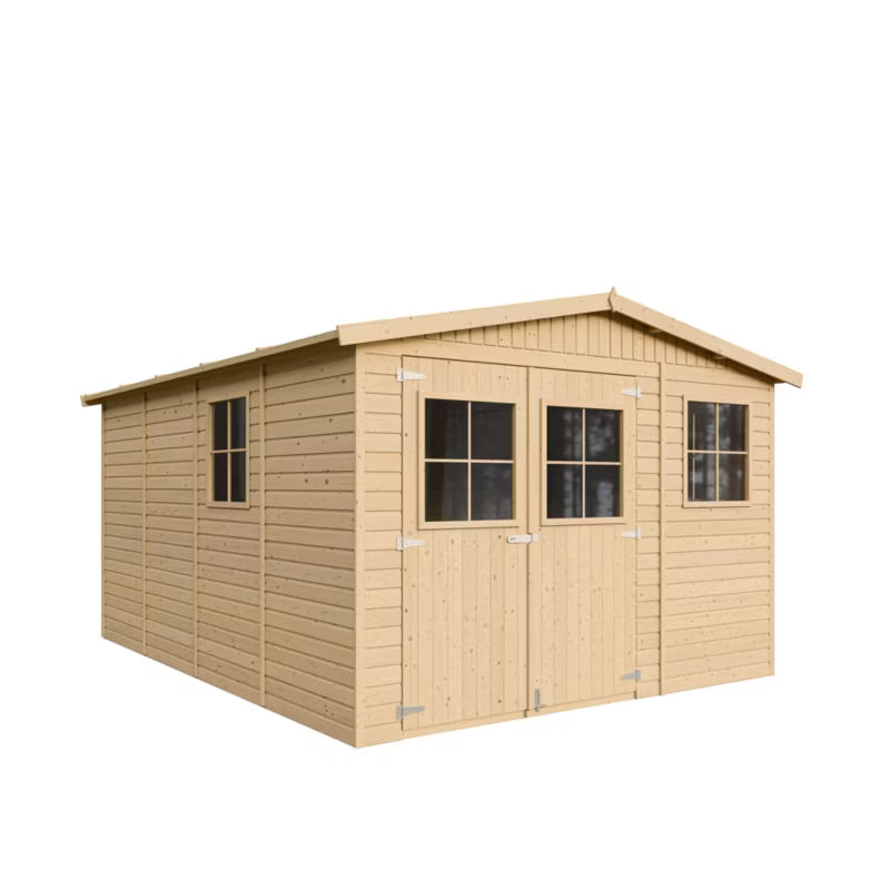 Redskabsskur M336 324x416 cm 12 m² Natur Træ