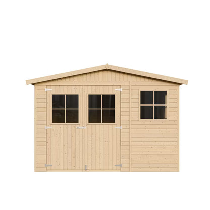 Redskabsskur M336 324x416 cm 12 m² Natur Træ