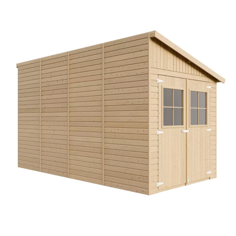 Redskabsskur M340A 218x416 cm Natur 8,1 m²