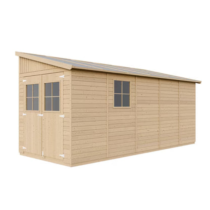 Redskabsskur M341A 218x514 cm Natur Træ 10,1 m²