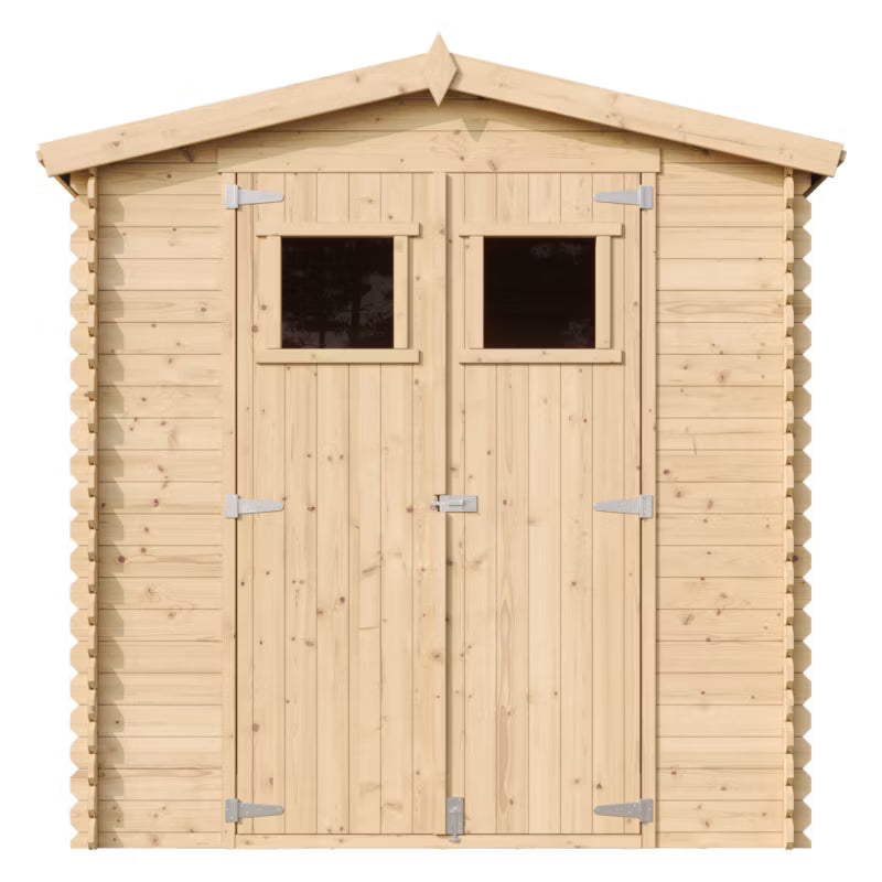 Redskabsskur M343 200x200 cm Natur Træ 3,53 m²