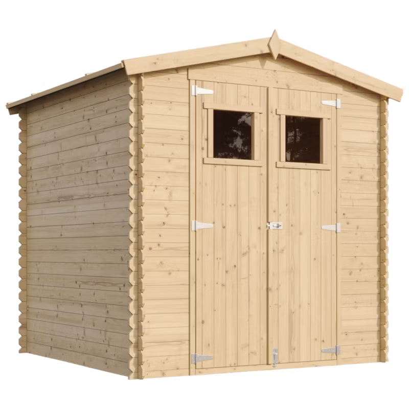 Redskabsskur M343 200x200 cm Natur Træ 3,53 m²