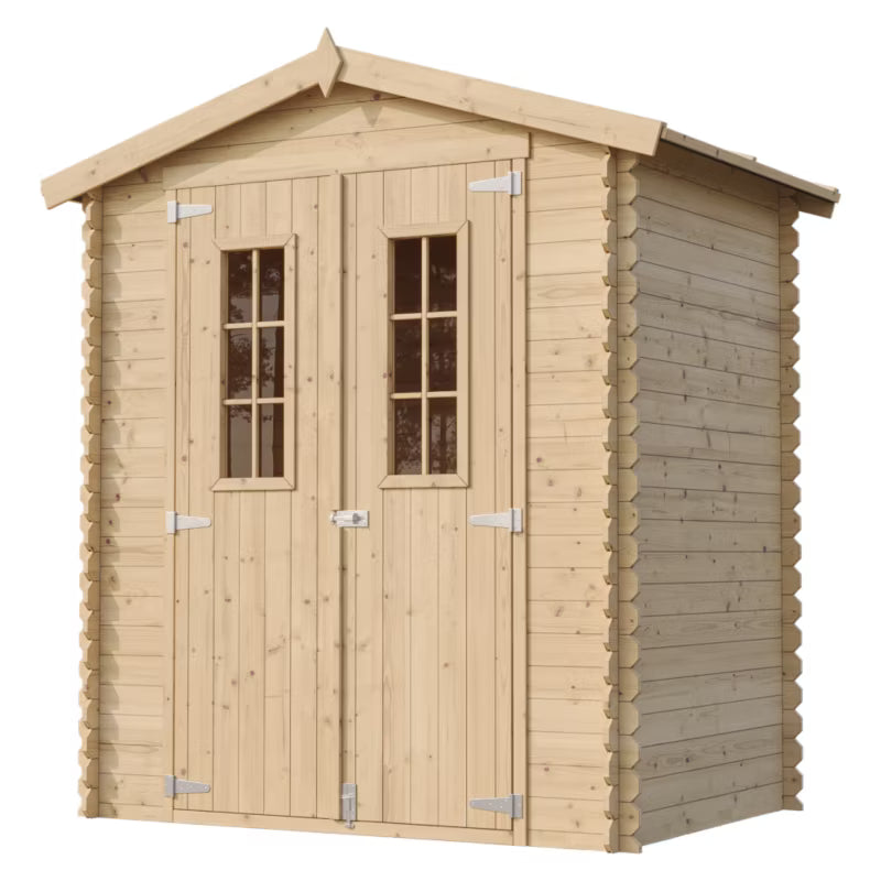 Redskabsskur M367C 196x136 cm 1,98 m² Natur Træ