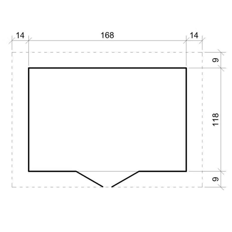 Redskabsskur M367C 196x136 cm 1,98 m² Natur Træ