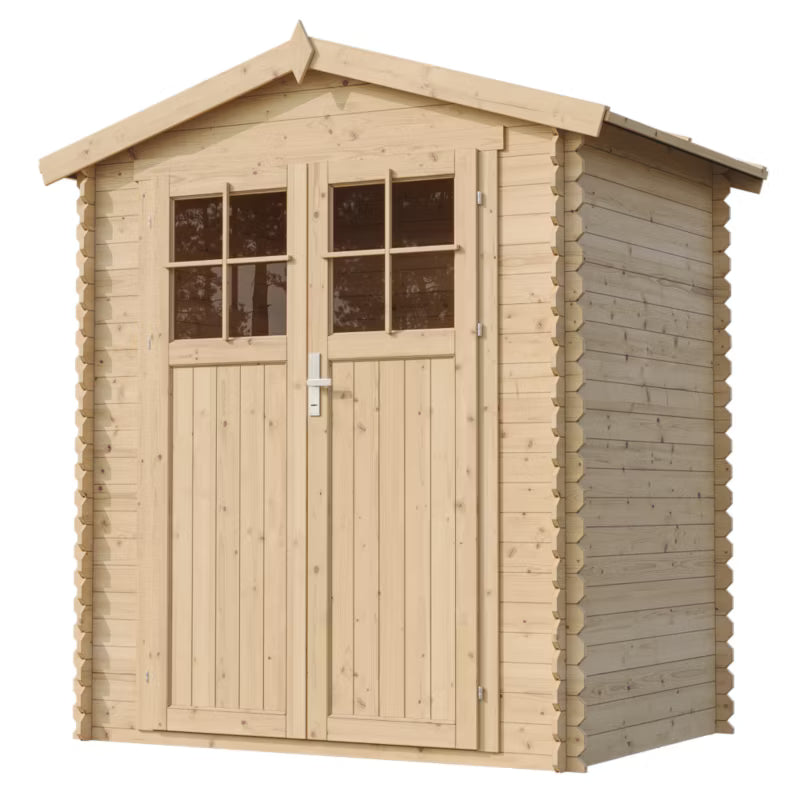 Redskabsskur M367F 196x136 cm Natur Træ 1,98 m²