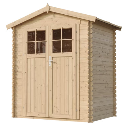 Redskabsskur M367F 196x136 cm Natur Træ 1,98 m²