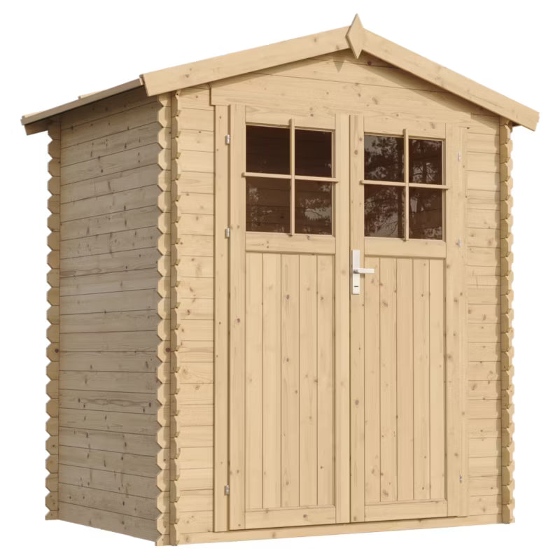 Redskabsskur M367F 196x136 cm Natur Træ 1,98 m²
