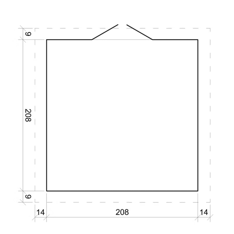 Redskabsskur M369 226x236 cm 4,33 m² Træ Natur