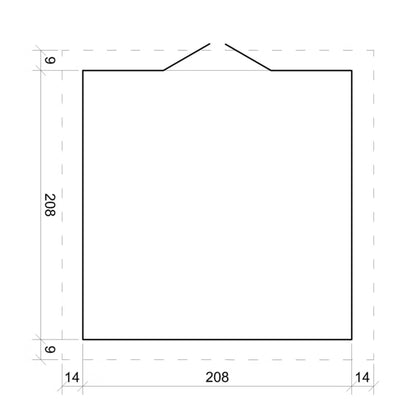 Redskabsskur M369 226x236 cm 4,33 m² Træ Natur