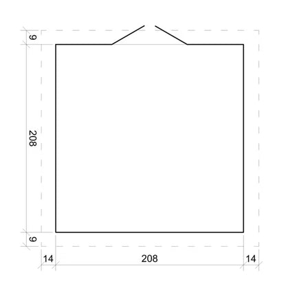 Redskabsskur M369C 226x236 cm Natur Træ 4,33 m²