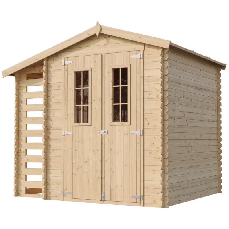 Redskabsskur M386C 272x206 cm Natur Træ