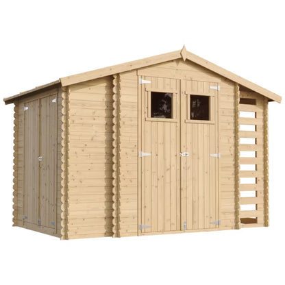 Redskabsskur M389 328x206 cm Natur Træ