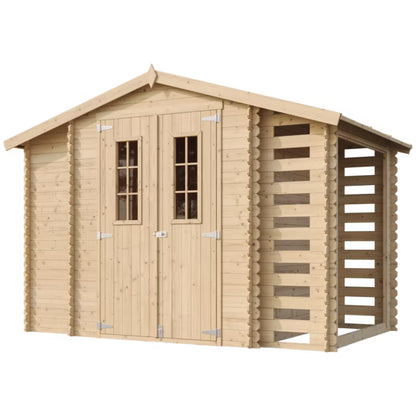 Redskabsskur M389C 328x206 cm Natur Træ