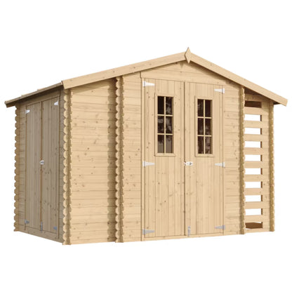 Redskabsskur M389C 328x206 cm Natur Træ