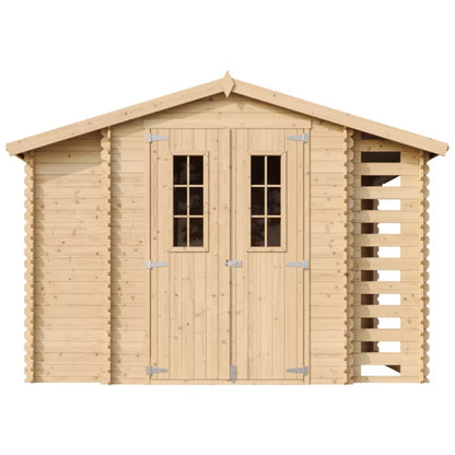 Redskabsskur M389C 328x206 cm Natur Træ