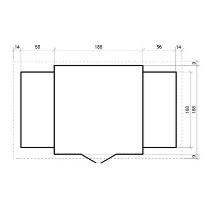Redskabsskur M391C 328x206 cm Natur Træ 5,47 m²