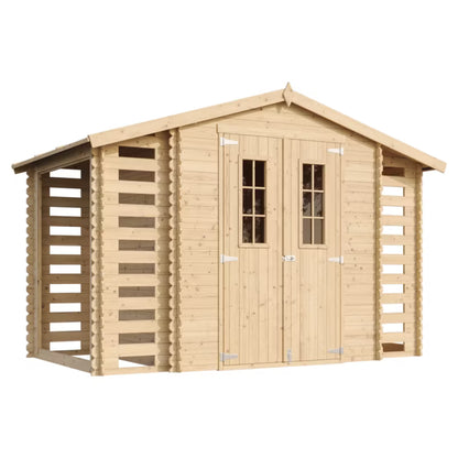 Redskabsskur M391C 328x206 cm Natur Træ 5,47 m²