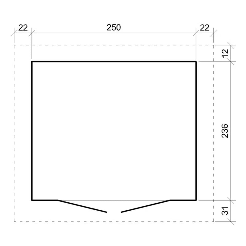 Redskabsskur M903A 6 m² med Gulv Natur