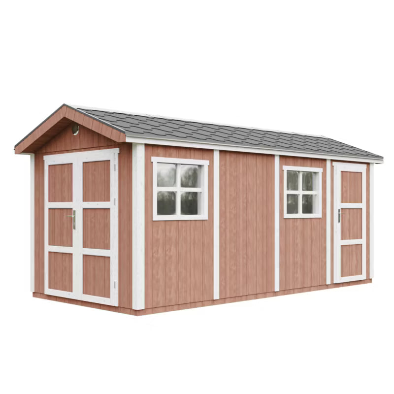 Redskabsskur M915C 11,47 m² med Gulv og Tagpap