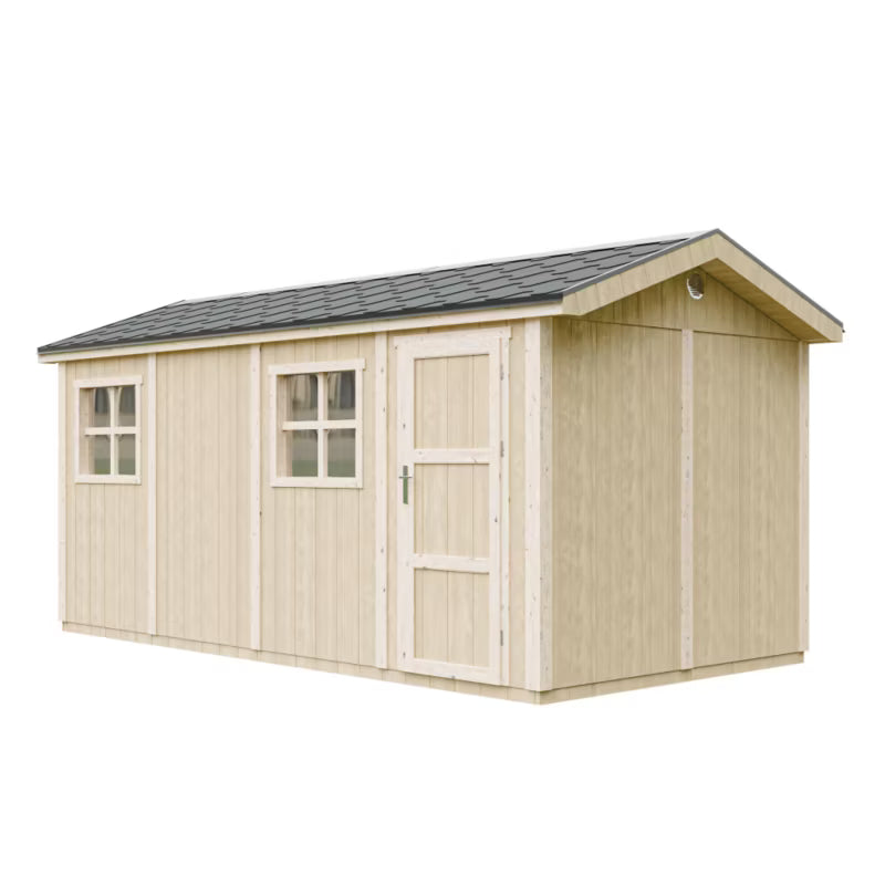 Redskabsskur M915C 11,47 m² med Gulv og Tagpap
