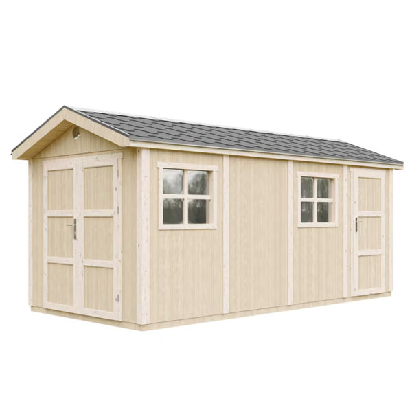 Redskabsskur M915C 11,47 m² med Gulv og Tagpap