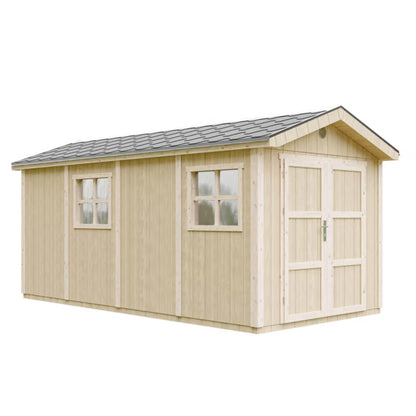 Redskabsskur M915C 11,47 m² med Gulv og Tagpap